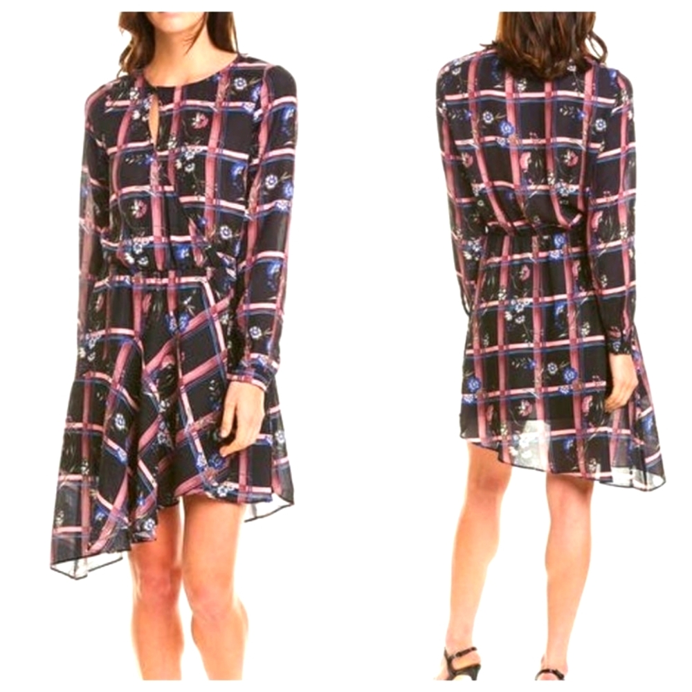 Parker Asymmetrical Flowers Dress